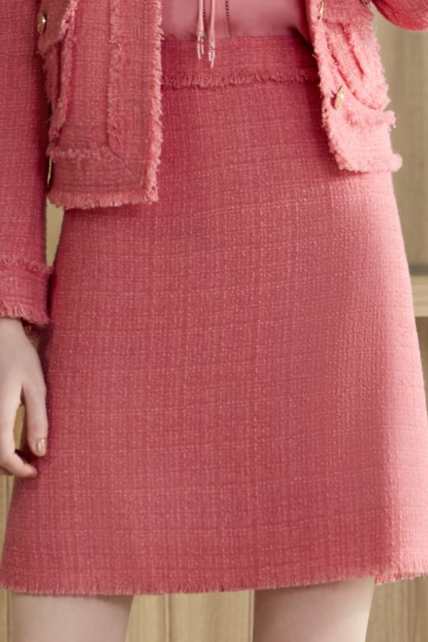 小香風花紗套裝裙 