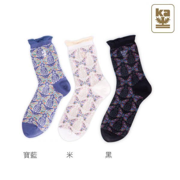青少/女襪 花系列 蝴蝶 等長襪 吳福洋,金安德森,男襪,女襪,Trifresh,抗菌襪,除臭襪,機能襪,踝襪,運動襪,壓力襪,毛巾襪,長統襪,短襪,隱形襪,船襪,襪品,襪子