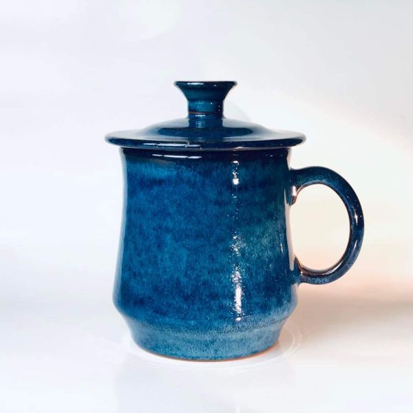 總統府紀念手作陶杯（湛藍） 