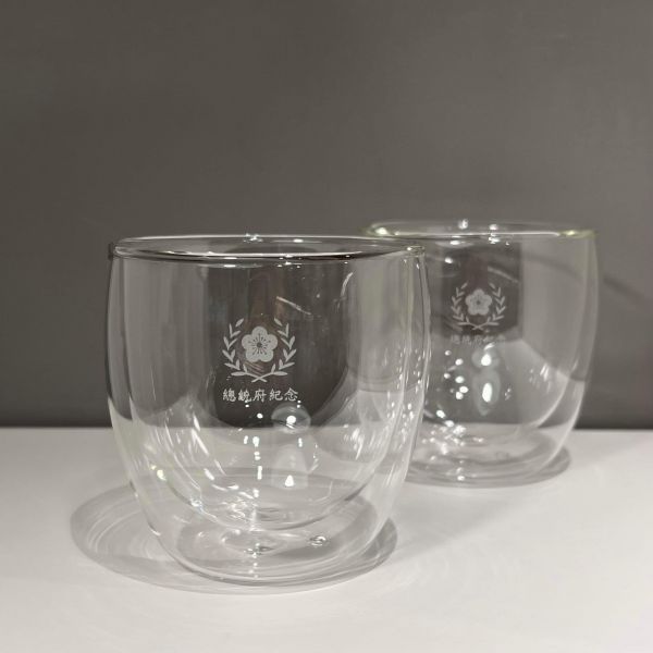 府徽雙層玻璃杯 
