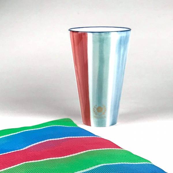 臺灣傳統茄芷手繪杯 