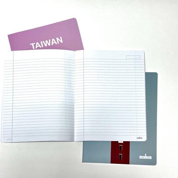 「TAIWAN出頭」薄型筆記本（灰綠色） 