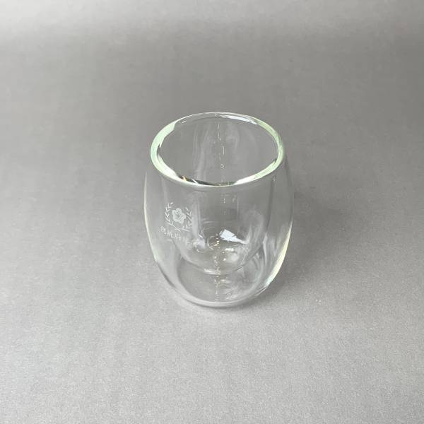 府徽迷你雙層玻璃杯 