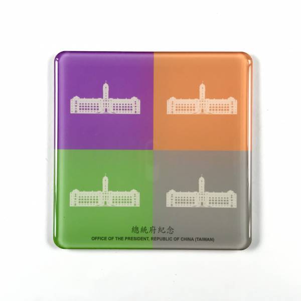 建築物普普風磁性杯墊 