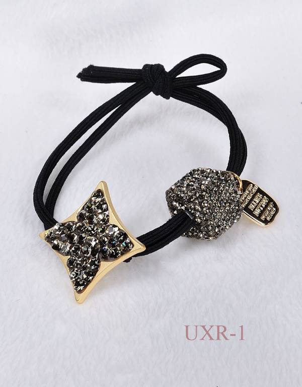 x黑鑽方塊髮圈(uxr1) Reyna jewelry,女王飾品,髮圈