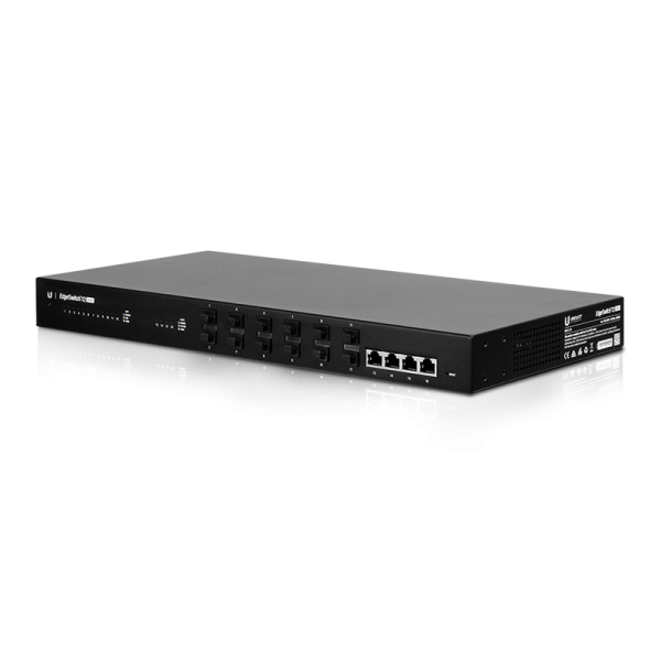 EdgeSwitch 12F ES-12F, EdgeSwitch, Ubiquiti, UISP, 光纖交換器, SFP Switch, L3 交換器, 電信級網路, 骨幹網路, 彙聚交換器, 10G 上行, 網管交換器, 寬頻接入, SFP 模組