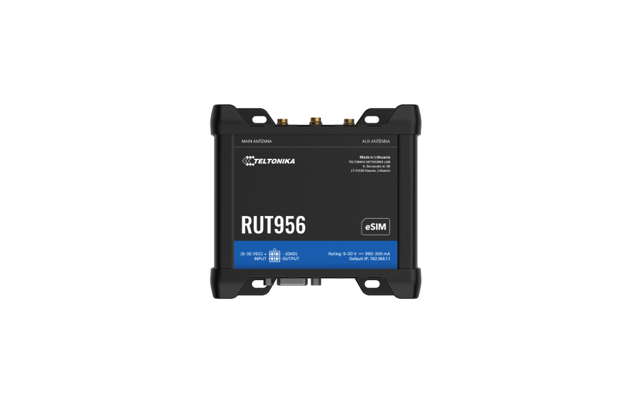 Teltonika RUT956 工業級 4G LTE 無線路由器 | 雙SIM卡備援 GPS 序列埠I/O閘道器 英菲達科技 RUT956 台灣, Teltonika RUT956, 工業級 4G 路由器, RS485 轉網路, RS232 4G 閘道器, 雙 SIM 卡路由器, 工業物聯網 IoT, 車載 GPS 路由器, Modbus 轉換器, 英菲達科技