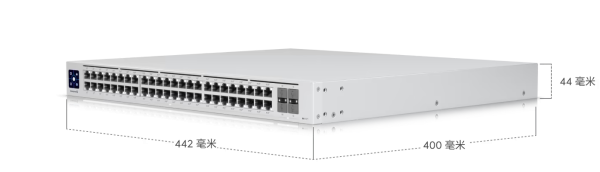 Enterprise 48 PoE (Vintage) UniFi Enterprise 48 PoE,USW-Enterprise-48-PoE 交換器,48 埠 PoE+ Switch,2.5GbE PoE 交換器,4 埠 10GbE SFP+ 上行,720W PoE 總功率,企業級 PoE 交換器,商用網路設備,Gigabit/2.5GbE 網路,機房網路核心,高密度網路布線,穩定有線網路,UniFi Network 管理,Layer 3 PoE