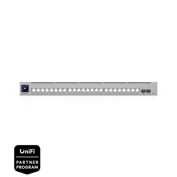 Enterprise Campus 24 PoE ECS-24-PoE, UniFi交換器, EtherLighting, 24埠PoE, Ubiquiti, 網管交換器, 10G SFP+, PoE+, 智慧機房, 靜音交換器, 燈光辨識, 企業網路, 層級2交換器, 網路設備