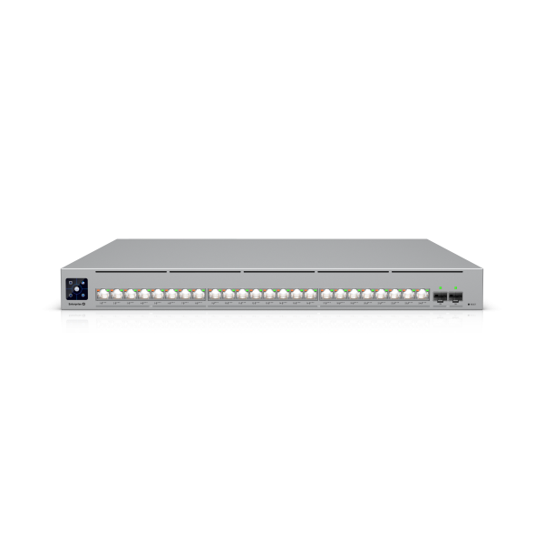 Enterprise Campus 24 PoE ECS-24-PoE, UniFi交換器, EtherLighting, 24埠PoE, Ubiquiti, 網管交換器, 10G SFP+, PoE+, 智慧機房, 靜音交換器, 燈光辨識, 企業網路, 層級2交換器, 網路設備