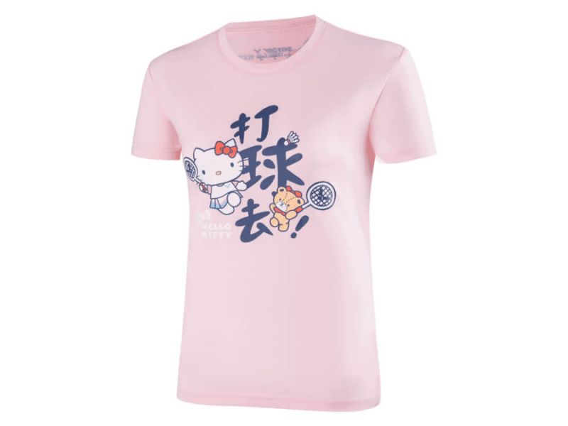 VICTOR X HELLO KITTY 聯名T恤-打球款 T-KT202 I VICTOR X HELLO KITTY,聯名T恤-打球款,T-KT202 I