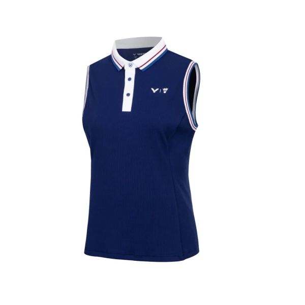VICTOR羽球俱樂部系列無袖POLO衫 S-5501VBC(女款) VICTOR,羽球俱樂部,系列,無袖,POLO衫,S-5501VBC,女款