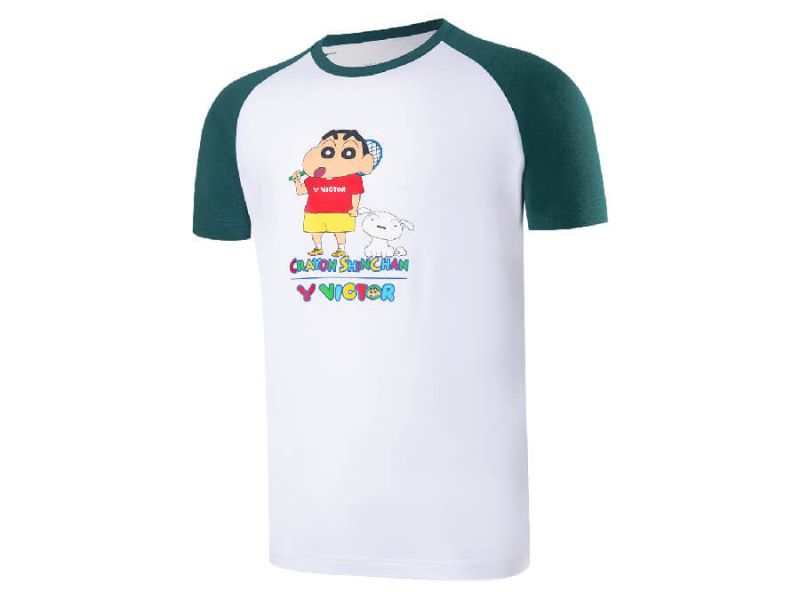 VICTOR X CRAYON SHINCHAN 蠟筆小新  聯名 聯名T恤 T-401CS G 墨綠 VICTOR X CRAYON SHINCHAN,蠟筆小新,聯名,聯名T恤,T-401CS G