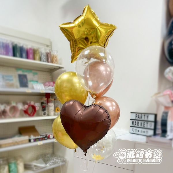 【空飄】星星愛心綜合氣球串 生日佈置,生日氣球,空飄氣球,台北氣球,求婚佈置,畢業氣球,告白氣球,氣球佈置,活動佈置,新北氣球