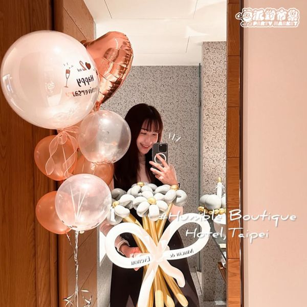 【空飄】週年玫瑰愛心波波球串 生日佈置,生日氣球,空飄氣球,台北氣球,求婚佈置,畢業氣球,告白氣球,氣球佈置,活動佈置,新北氣球