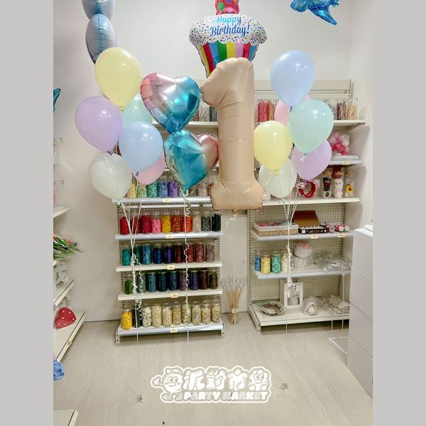 【空飄】馬卡龍色數字氣球串 生日佈置,生日氣球,空飄氣球,台北氣球,求婚佈置,畢業氣球,告白氣球,氣球佈置,活動佈置,新北氣球
