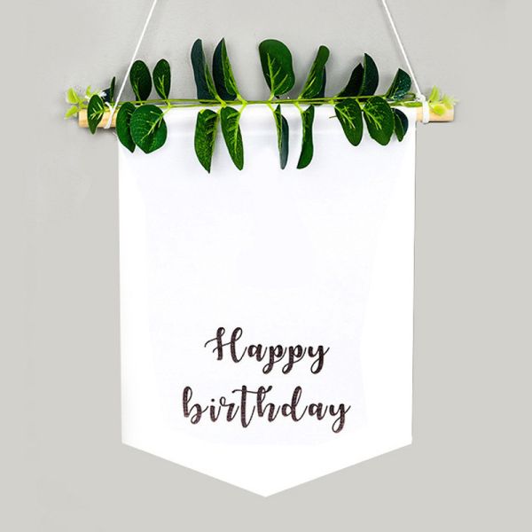 綠植生日掛旗（1歲/空白） 生日掛旗,生日佈置,生日派對,週歲佈置,小孩生日,派對佈置,生日快樂佈置,週歲掛旗