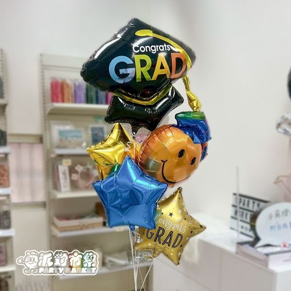 【空飄】畢業鋁膜球串 生日佈置,生日氣球,空飄氣球,台北氣球,求婚佈置,畢業氣球,告白氣球,氣球佈置,活動佈置,新北氣球