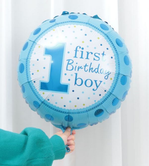 【台北24H出貨】 第一次生日鋁膜氣球 FirstBirthday BOY/GIRL性別氣球 性別揭曉 性別 空飄 BABY SHOWER 寶寶性別 派對 派對佈置 性別派對佈置 派對市集 