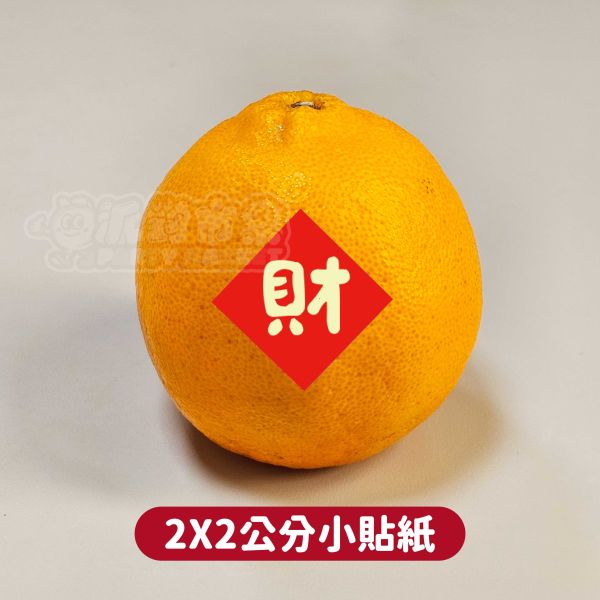 財-春聯小貼紙(2X2)五入組 蛇年,過年,春節,春聯,對聯,2025,蛇年春聯,新年貼紙,過年佈置,春節佈置