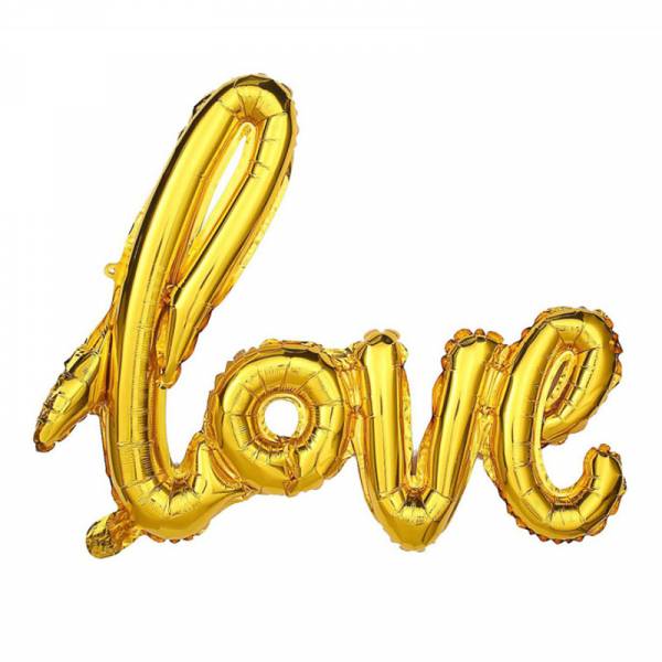 極美款草寫love鋁膜氣球 鋁模氣球