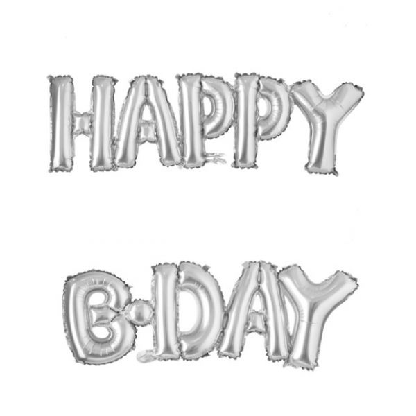 連體HAPPY BDAY生日快樂鋁膜氣球 寶寶週歲