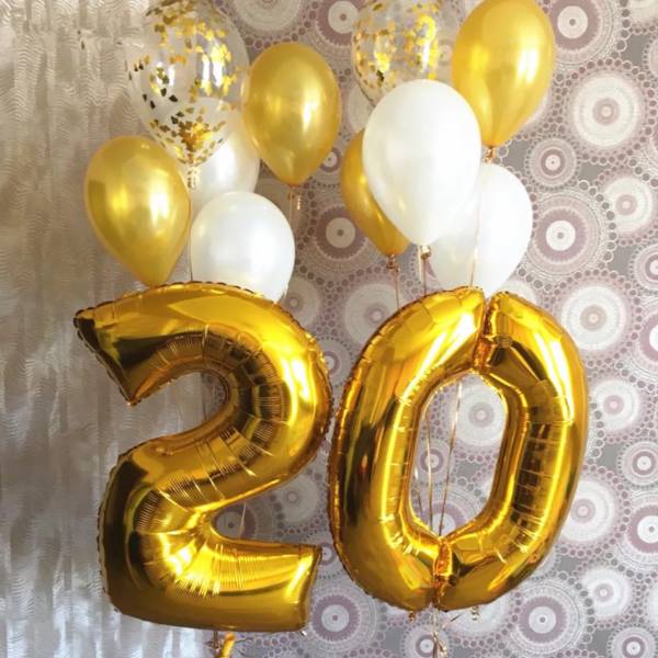 32吋金色超大數字氣球 玫瑰金數字氣球