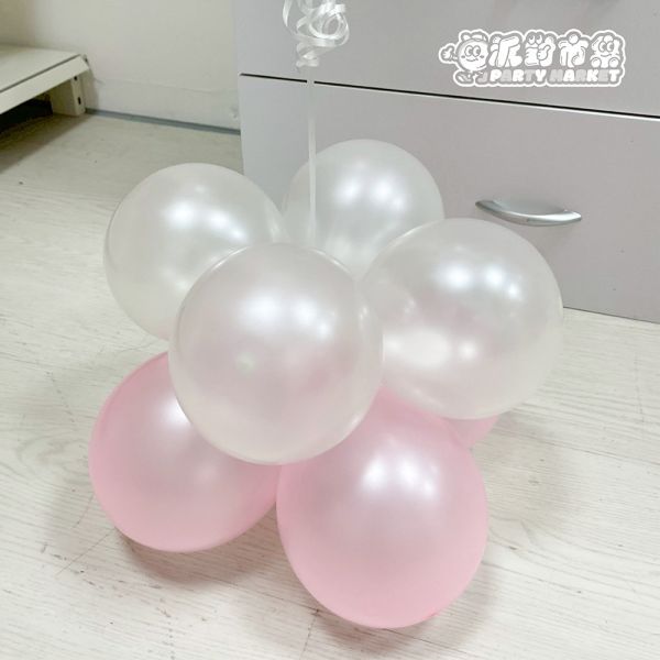 【空飄】紅粉乳膠氣球串（含底座） 空飄氣球