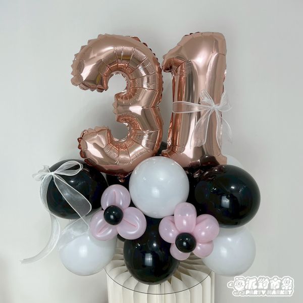 高級黑白生日蛋糕韓式氣球花束組 韓式氣球花束,氣球花束台北,愛心氣球花束,父親節氣球花束,告白花束,生日花束台北,生日花束推薦,生日氣球哪裡買,生日道具哪裡買