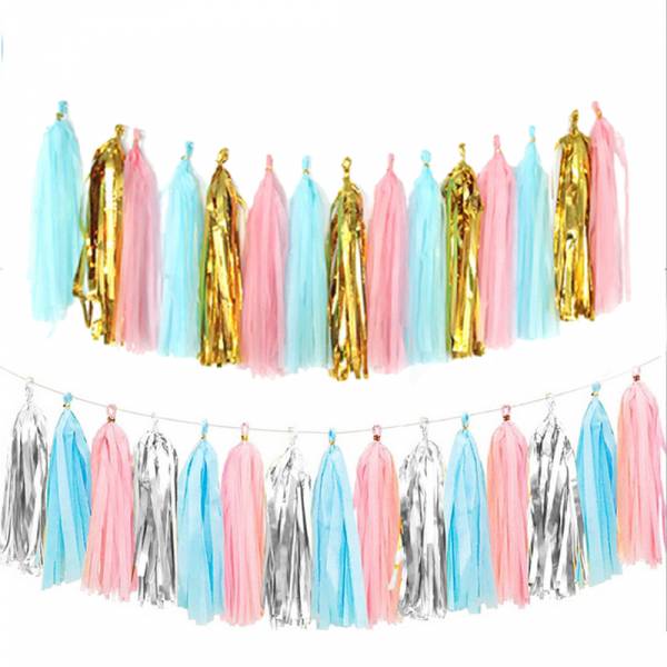 BABY SHOWER寶寶性別揭示流蘇紙片拉花 BABY SHOWER