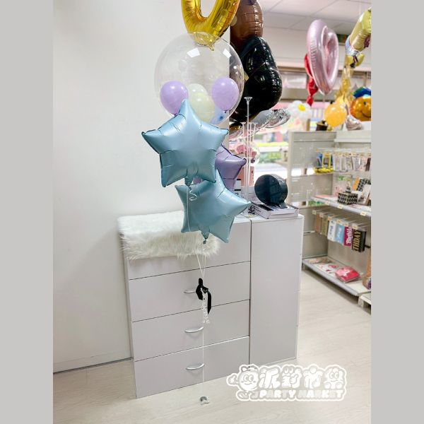 【空飄】泡泡五角星氣球串 生日佈置,生日氣球,空飄氣球,台北氣球,求婚佈置,畢業氣球,告白氣球,氣球佈置,活動佈置,新北氣球
