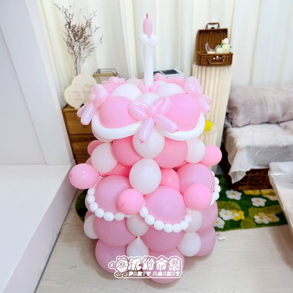 韓式巨型蛋糕氣球 韓式氣球,生日氣球,生日蛋糕,生日氣球派對,生日氣球台北,交換禮物,氣球蛋糕,生日佈置,生日氣球佈置,氣球派對