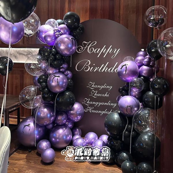 【專人佈置】黑紫公主生日背板氣球佈置 台北佈置,飯店佈置,氣球佈置,生日佈置,告白佈置,求婚氣球推薦,求婚佈置氣球,告白派對氣球,台北氣球派對佈置,台北節慶氣球佈置