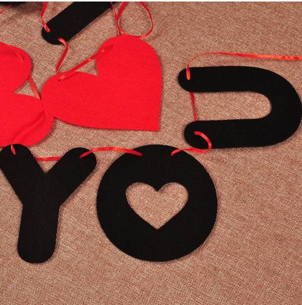 I❤️LOVE❤️YOU不織布拉花 I Love You掛旗