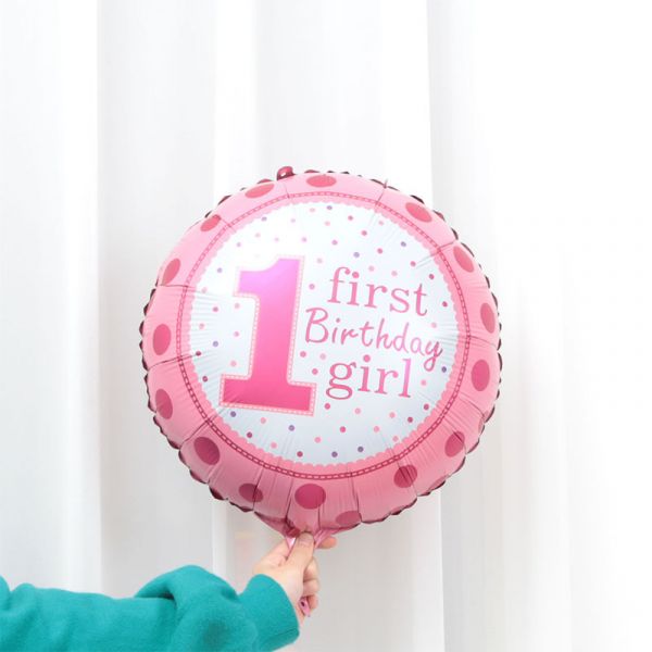 【台北24H出貨】 第一次生日鋁膜氣球 FirstBirthday BOY/GIRL性別氣球 性別揭曉 性別 空飄 BABY SHOWER 寶寶性別 派對 派對佈置 性別派對佈置 派對市集 