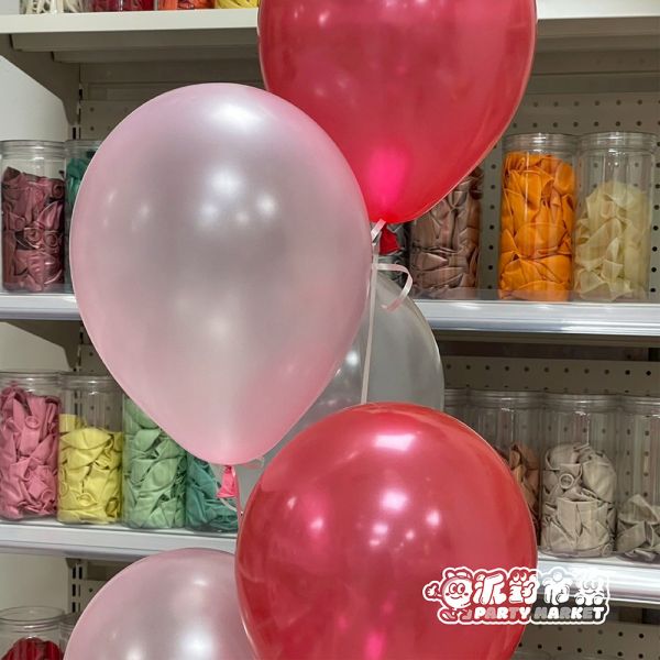 【空飄】紅粉乳膠氣球串（含底座） 空飄氣球