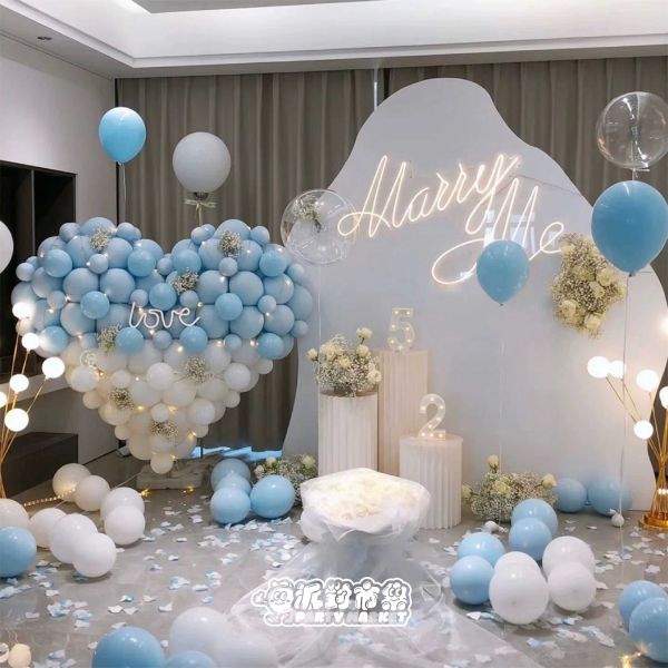 【專人佈置】粉藍心求婚佈置組 台北佈置,飯店佈置,氣球佈置,生日佈置,告白佈置,求婚氣球推薦,求婚佈置氣球,告白派對氣球,台北氣球派對佈置,台北節慶氣球佈置