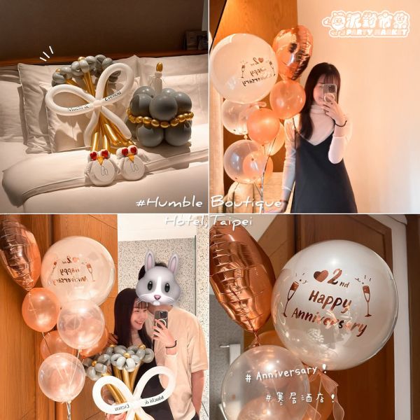 【空飄】週年玫瑰愛心波波球串 生日佈置,生日氣球,空飄氣球,台北氣球,求婚佈置,畢業氣球,告白氣球,氣球佈置,活動佈置,新北氣球
