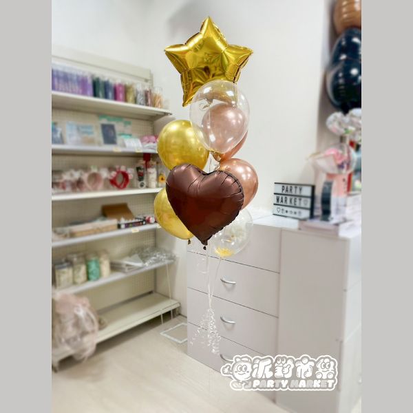 【空飄】星星愛心綜合氣球串 生日佈置,生日氣球,空飄氣球,台北氣球,求婚佈置,畢業氣球,告白氣球,氣球佈置,活動佈置,新北氣球