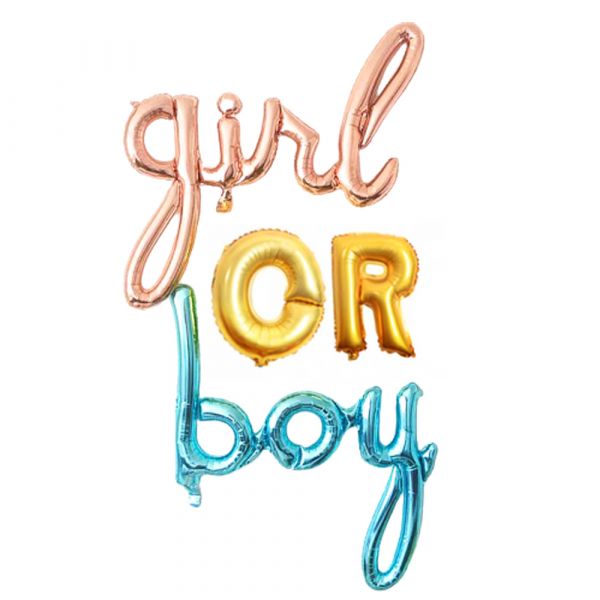 BOY or GIRL性別揭示鋁模氣球 性別揭示