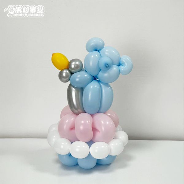 熊熊氣球蛋糕 氣球蛋糕,氣球蛋糕帽,生日帽,慶生帽,生日佈置,生日氣球,生日氣球台北,蛋糕帽,生日蛋糕