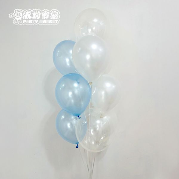【空飄】泡沫淺藍乳膠氣球串 空飄氣球