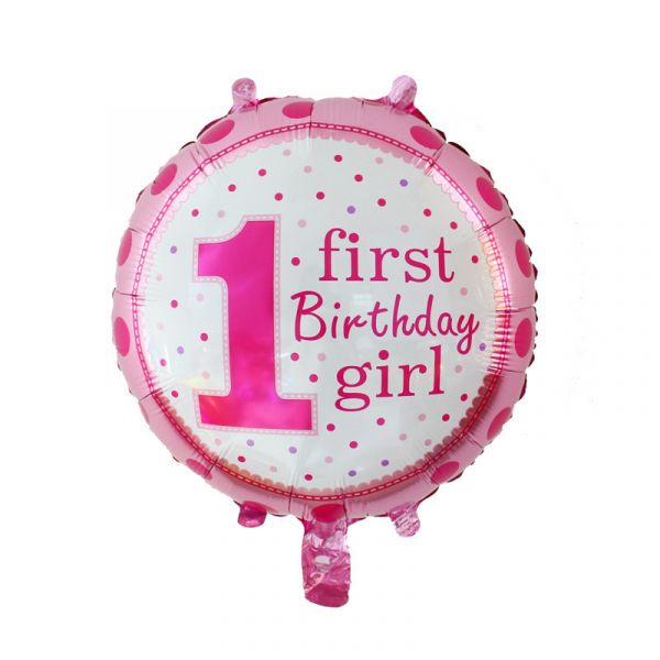 【台北24H出貨】 第一次生日鋁膜氣球 FirstBirthday BOY/GIRL性別氣球 性別揭曉 性別 空飄 BABY SHOWER 寶寶性別 派對 派對佈置 性別派對佈置 派對市集 