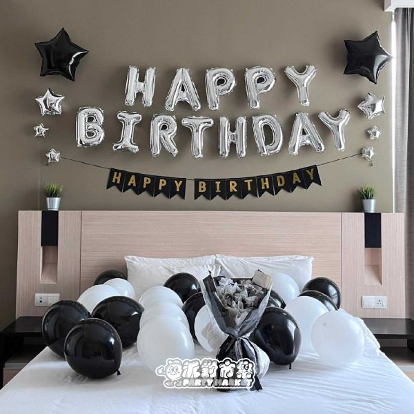 【專人佈置】黑曜生日誌輕佈置 台北佈置,飯店佈置,氣球佈置,生日佈置,告白佈置,求婚氣球推薦,求婚佈置氣球,告白派對氣球,台北氣球派對佈置,台北節慶氣球佈置