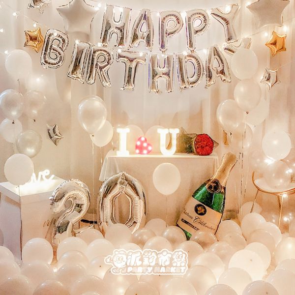 【專人佈置】浪漫白雪生日氣球佈置 台北佈置,飯店佈置,氣球佈置,生日佈置,告白佈置,求婚氣球推薦,求婚佈置氣球,告白派對氣球,台北氣球派對佈置,台北節慶氣球佈置