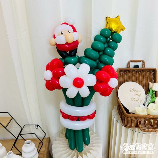 【聖誕節】聖誕老公公氣球花束 韓式氣球花束,氣球花束台北,聖誕氣球花束,聖誕節氣球,聖誕派對佈置,聖誕禮物推薦,聖誕節送禮,聖誕造型氣球,交換禮物,聖誕裝飾氣球
