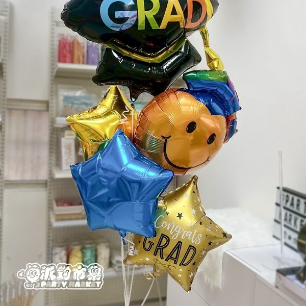 【空飄】畢業鋁膜球串 生日佈置,生日氣球,空飄氣球,台北氣球,求婚佈置,畢業氣球,告白氣球,氣球佈置,活動佈置,新北氣球