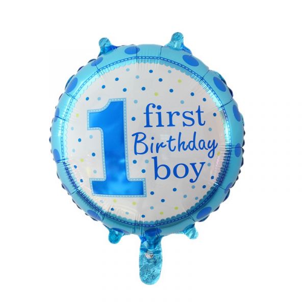 【台北24H出貨】 第一次生日鋁膜氣球 FirstBirthday BOY/GIRL性別氣球 性別揭曉 性別 空飄 BABY SHOWER 寶寶性別 派對 派對佈置 性別派對佈置 派對市集 