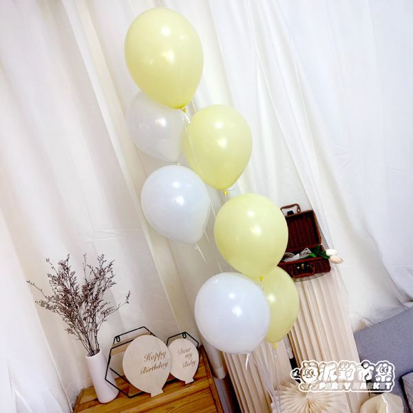 【空飄】溫暖奶油乳膠氣球串 空飄氣球,生日氣球,生日佈置,氣球佈置,氦氣氣球,求婚佈置,告白氣球,婚禮佈置,週歲佈置,性別派對