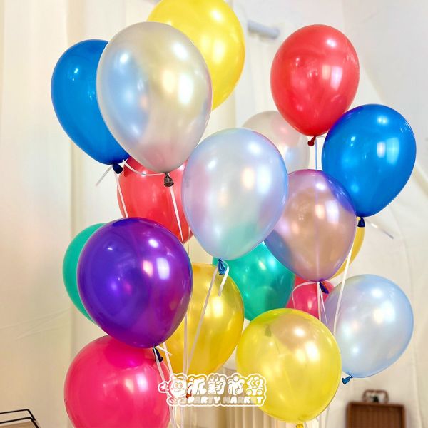 【空飄】繽紛驚喜珠光乳膠氣球串 空飄氣球,生日氣球,生日佈置,氣球佈置,氦氣氣球,求婚佈置,告白氣球,婚禮佈置,週歲佈置,性別派對